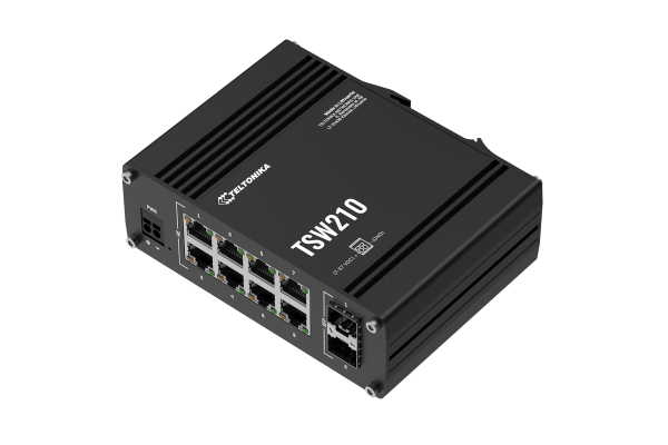 Teltonika Networks – TSW210 Ethernet Switch 8x Ethernet, 2x SFP