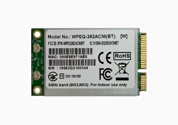 Sparklan - WPEQ-262ACNI-BT - 802.11ac/a/b/g/n Wi-Fi+BT 5.0 Kombi Half Mini PCIe Modul (WiFi 5) High Power Qualcomm QCA6174A-5, 2T2R