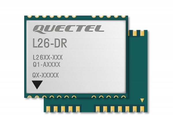 Quectel L26-DR, 4 wheels, Multi-GNSS-Empf&auml;ngermodul
