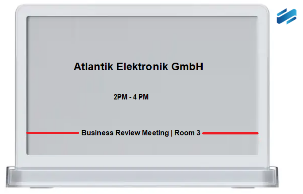 Smart Meeting Konferenzsystem L&ouml;sungen Tischschild mit PV / ATET075D