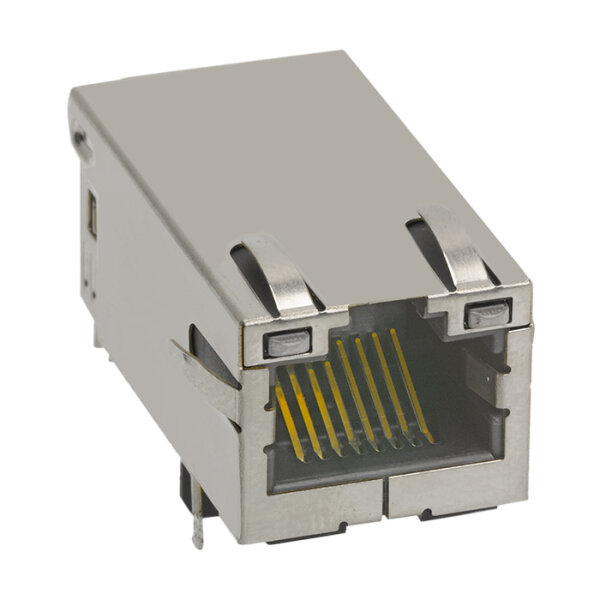 Bel Stewart - 0826-1X1T-43-F / MagJack 1000BASE-T | 1X1 | OG/Y | Tab Up | RoHS
