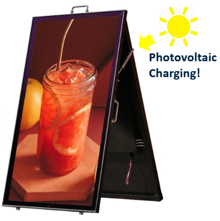 EKOSP / 43-Zoll-Digital-Beschilderung-Au&szlig;enanzeige mit Solarstrom