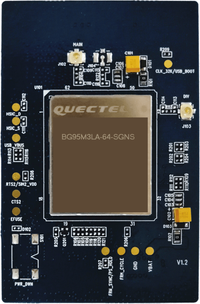 Quectel - BG95M3LATEA-64-SGNS - BG95M3 Modul auf Adapterboard