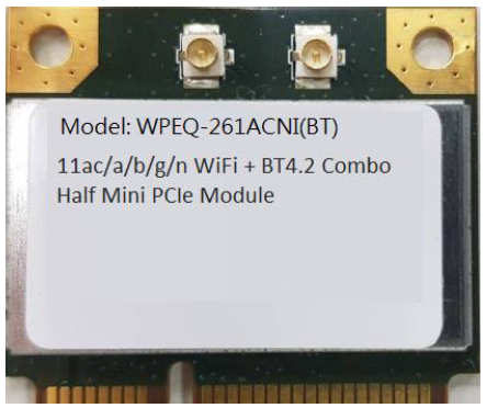Sparklan - WPEQ-261ACNI(BT) - 802.11ac/a/b/g/n Dual-Band Wi-Fi + Bluetooth M.2 2230 Modul (WiFi 5), Qualcomm QCA6174A, 2T2R